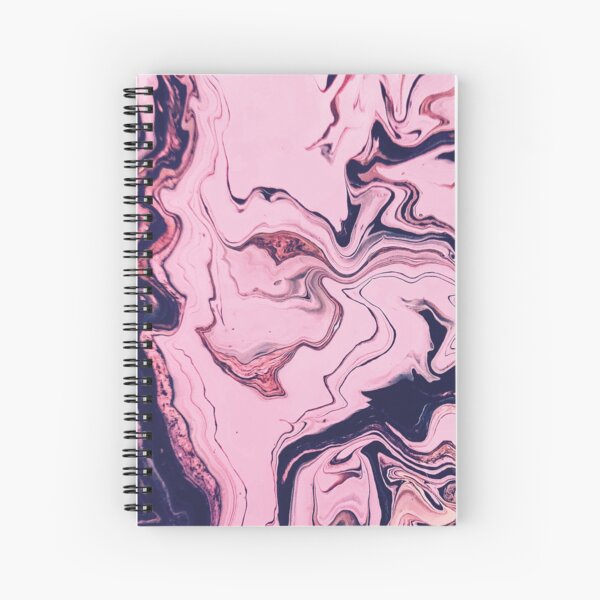 Texture pink marble paint structure Spiral Notebook