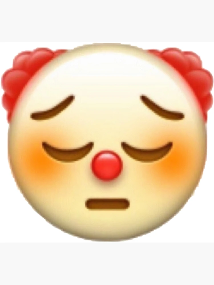 Sad Clown Emoji Art Print