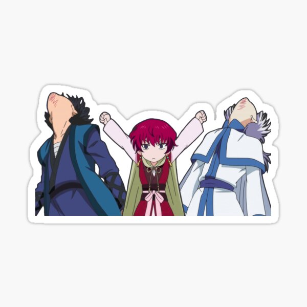 Yona of the dawn, hak, yona, and kija Sticker