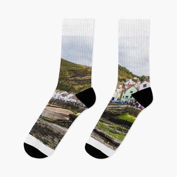 Item preview, Staithes Harbour at low tide designed and sold by grumpykeith.