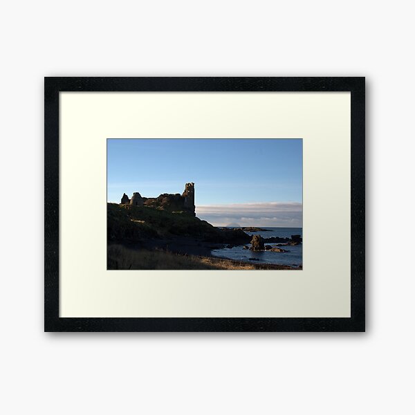 Dunure Castle, and the Ailsa Craig. Framed Art Print