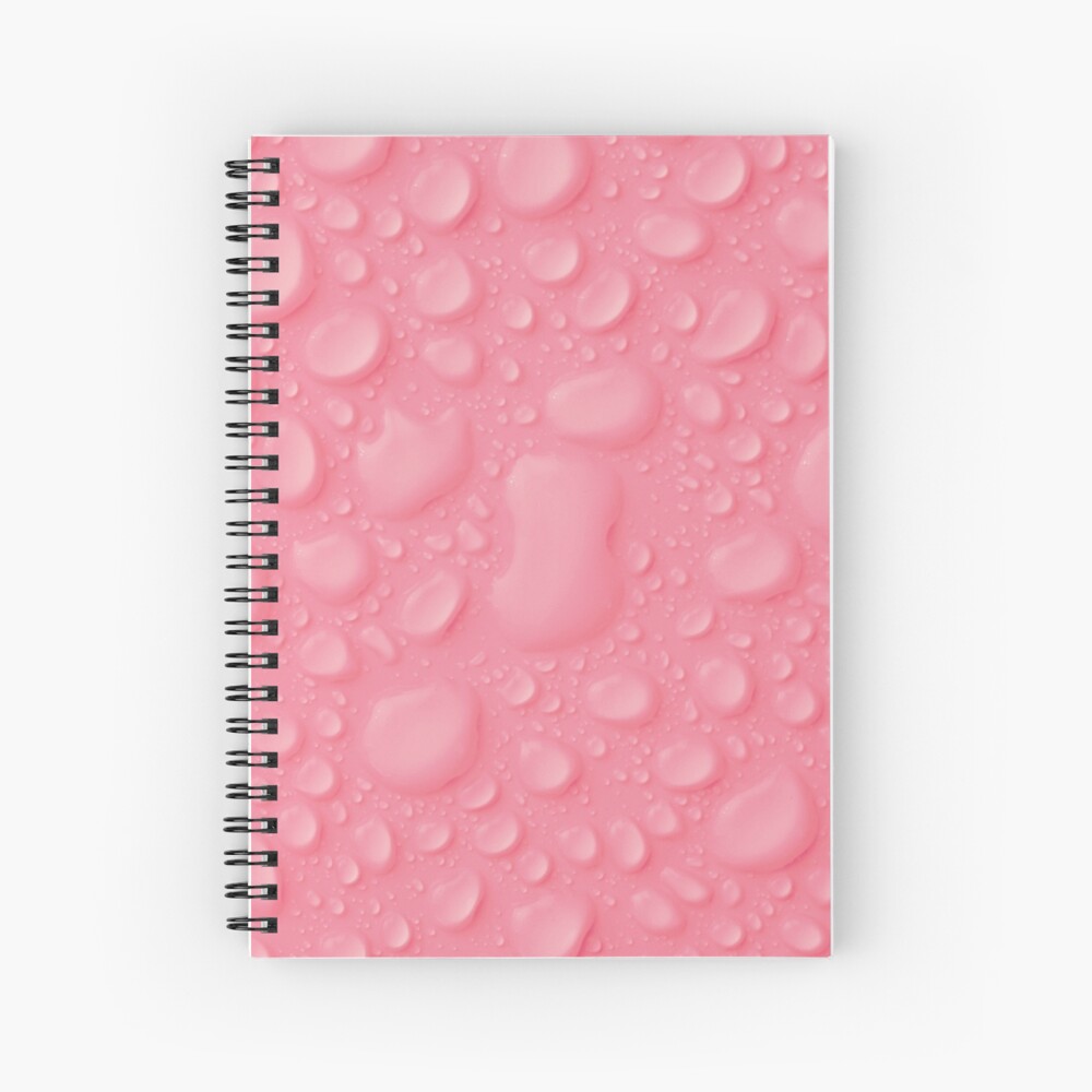 Pink waterdrops Spiral Notebook