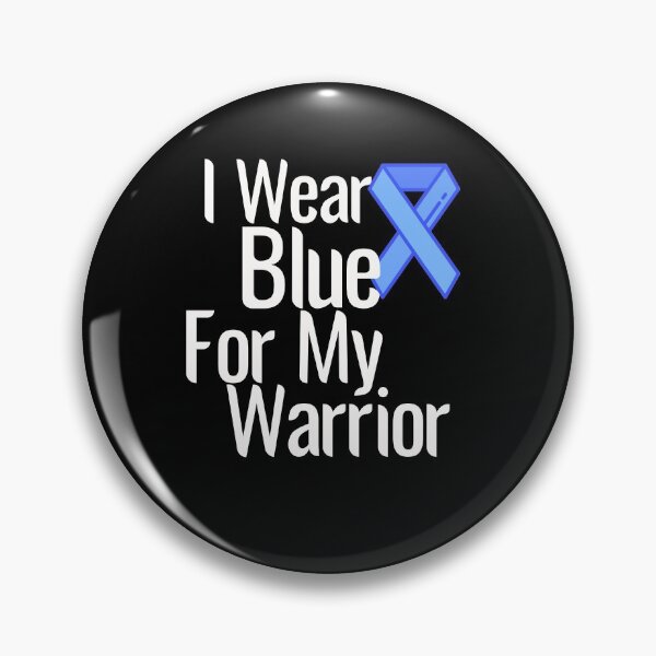 Item preview, I Wear Blue For My Warrior Colon Cancer Awareness Blue Ribbon Gift designed and sold by Akmloza.