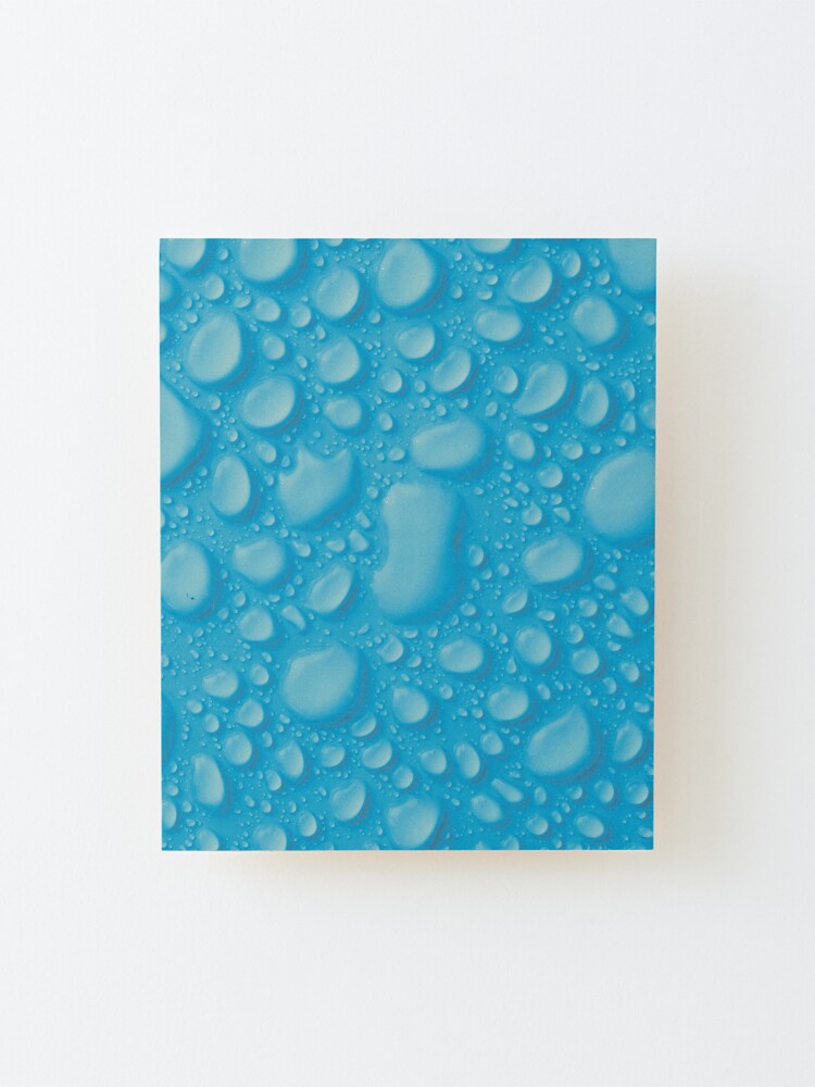 Alternate view of Blue waterdrops Mounted Print