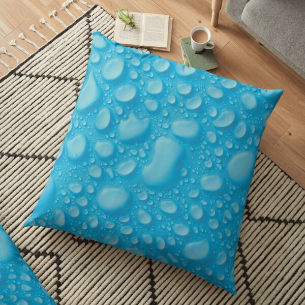 Blue waterdrops Floor Pillow