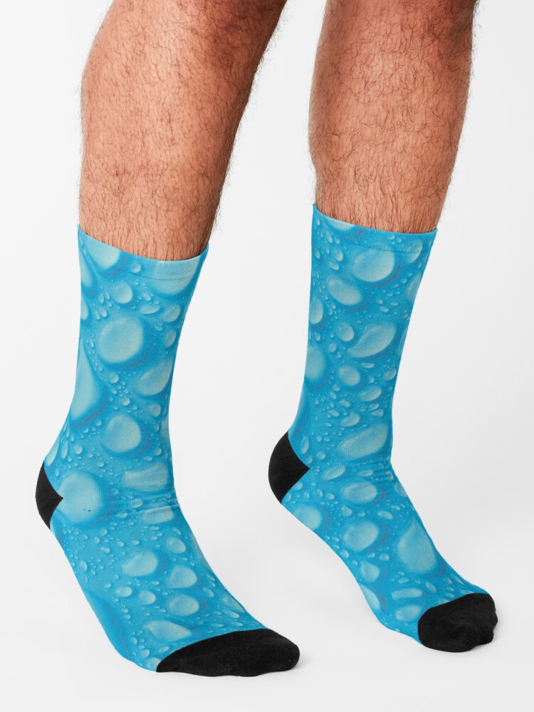 Alternate view of Blue waterdrops Socks