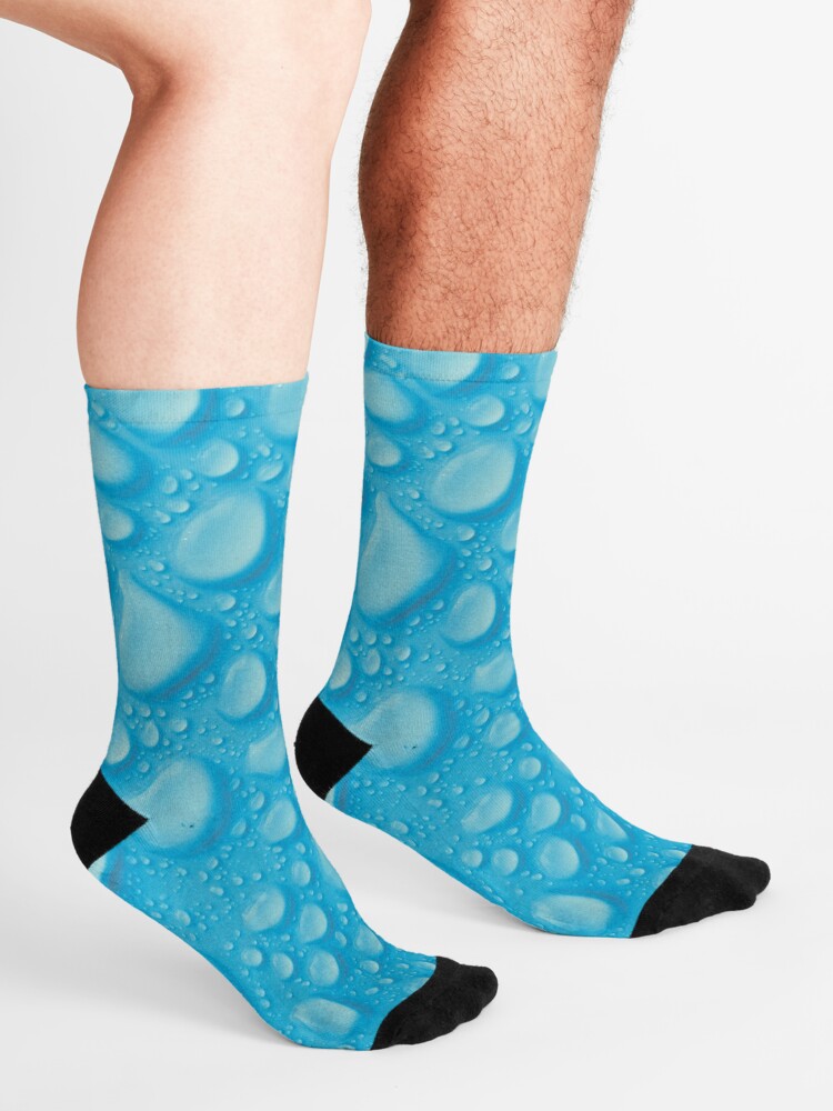 Alternate view of Blue waterdrops Socks