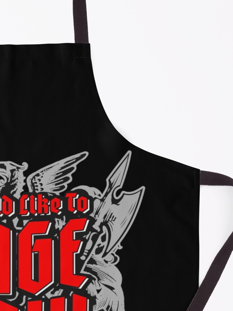Alternate view of I Would Like To Rage Now Barbarian RPG Gamer D20 Dice Apron