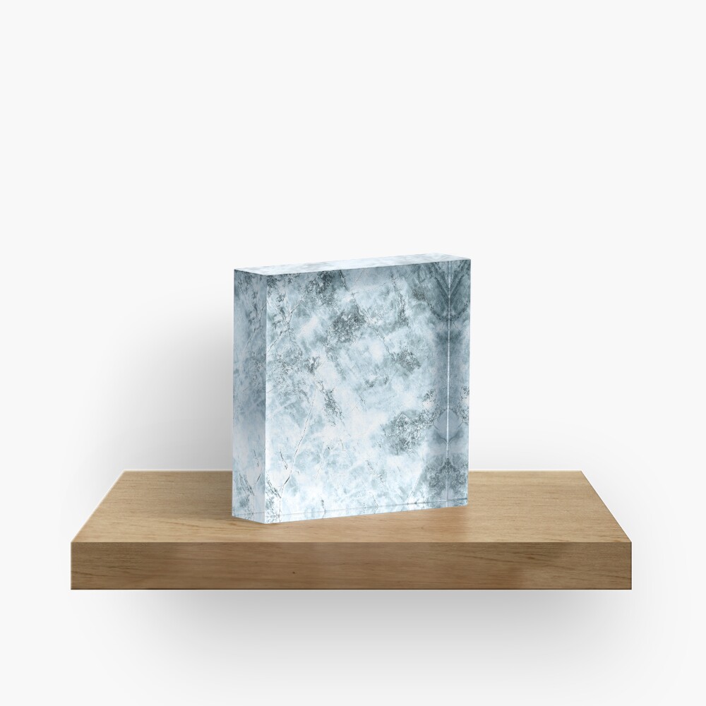 Blue marble structure Acrylic Block