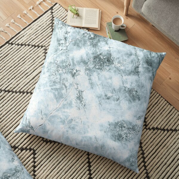 Blue marble structure Floor Pillow