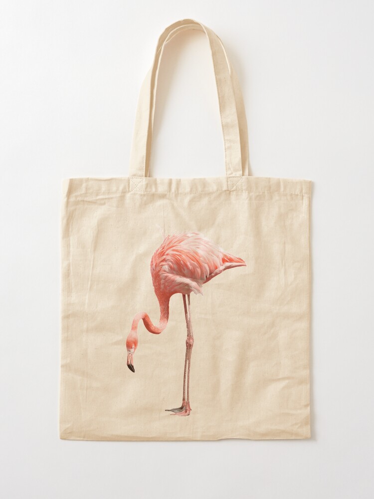 Sac fourre-tout for Sale avec l'œuvre « OISEAU ROSE FLAMANT » de l