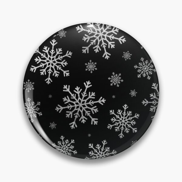 Item preview, Pretty Silver Grey Snowflakes on Black Background designed and sold by Karen McFarland.
