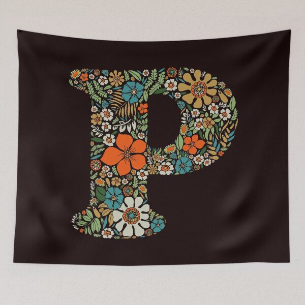 Item preview, Hippie Floral Letter P designed and sold by zeljkica.