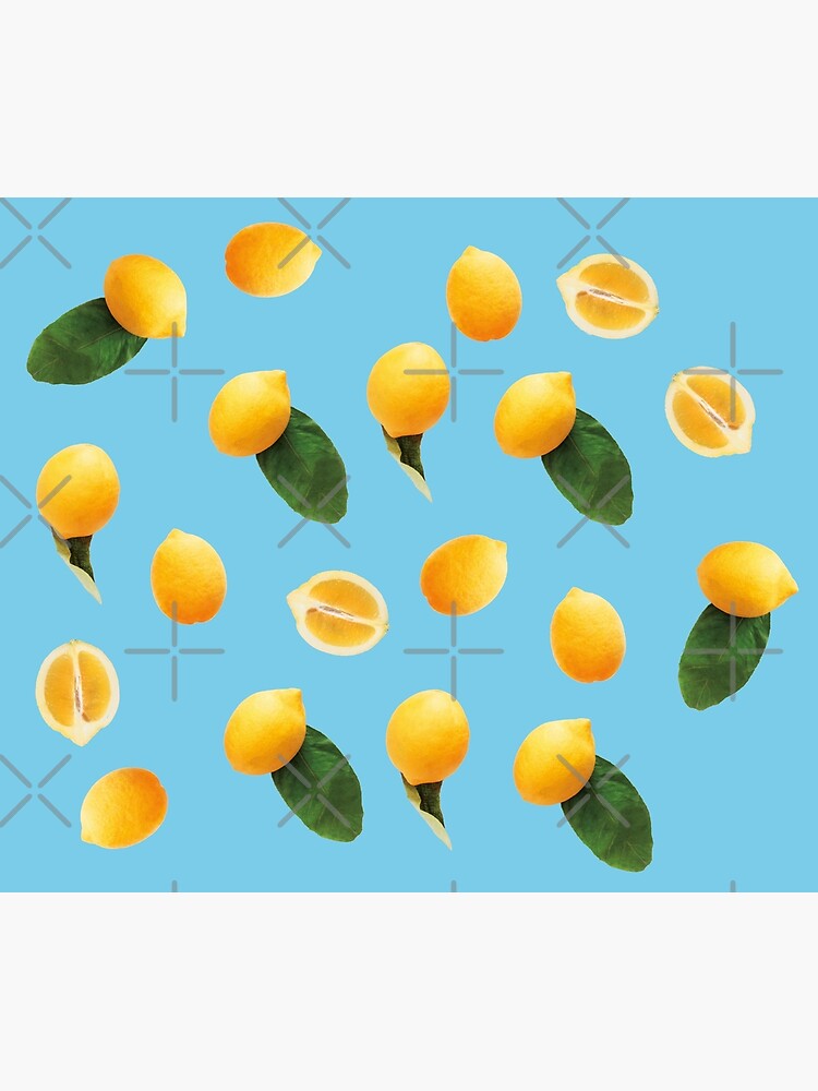Pattern lemon party blue by ColorsHappiness