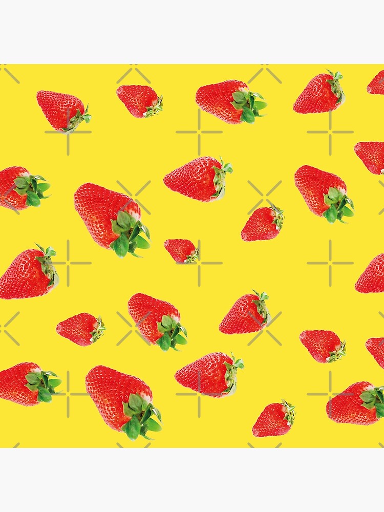 Pattern strawberry party yellow by ColorsHappiness