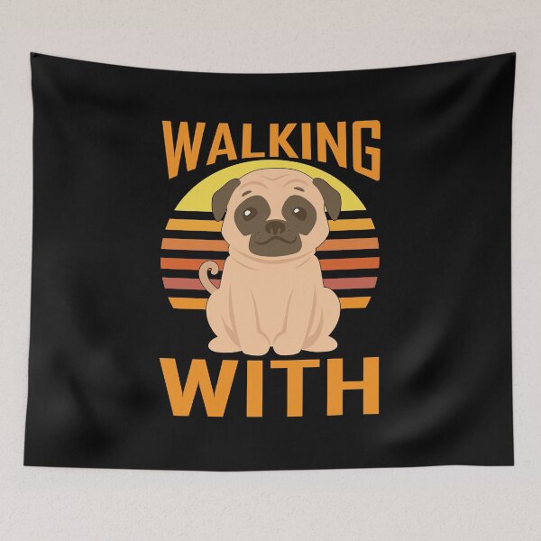 Item preview, Walking with pug designed and sold by T-Jays Lounge.