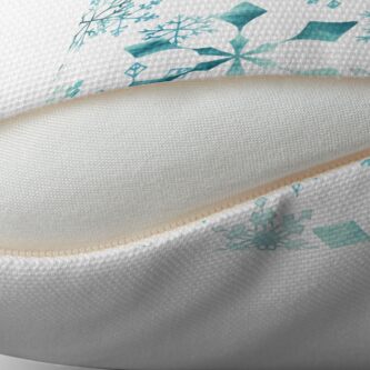 Alternate view of Snowflake Crystals on White Throw Pillow