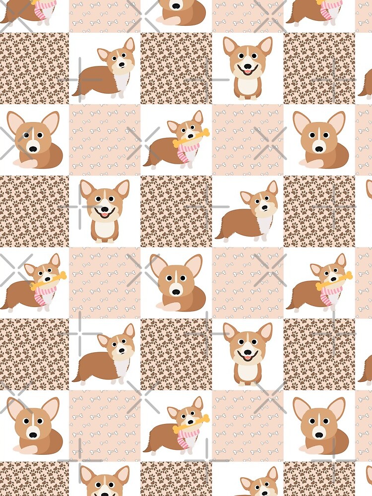 Corgi Patchwork Pattern by Corgiworld