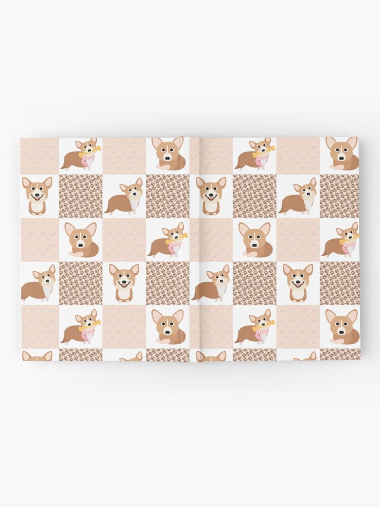 Alternate view of Corgi Patchwork Pattern Hardcover Journal