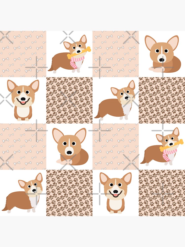 Corgi Patchwork Pattern by Corgiworld