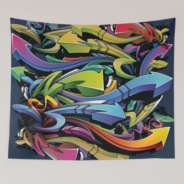 Item preview, Colorful Graffiti Arrows Pattern Street Art designed and sold by emmjott.