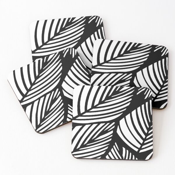 Item preview, Artistic Black And White Leaf Vein Abstract designed and sold by taiche.