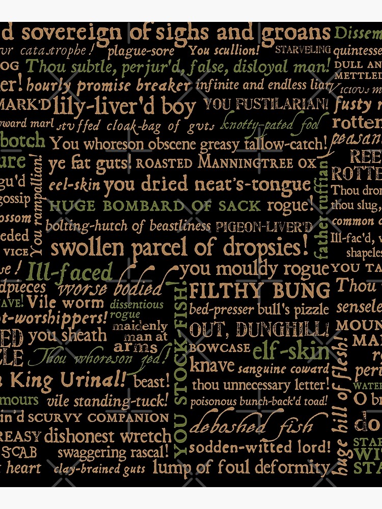Shakespeare Insults Dark - Revised Edition (by incognita) by incognitagal