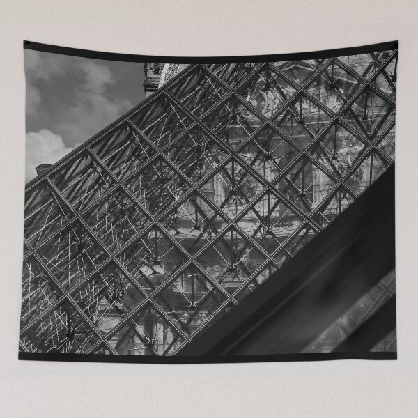 Item preview, Louvre Entrance Black and White designed and sold by AM-Photographer.