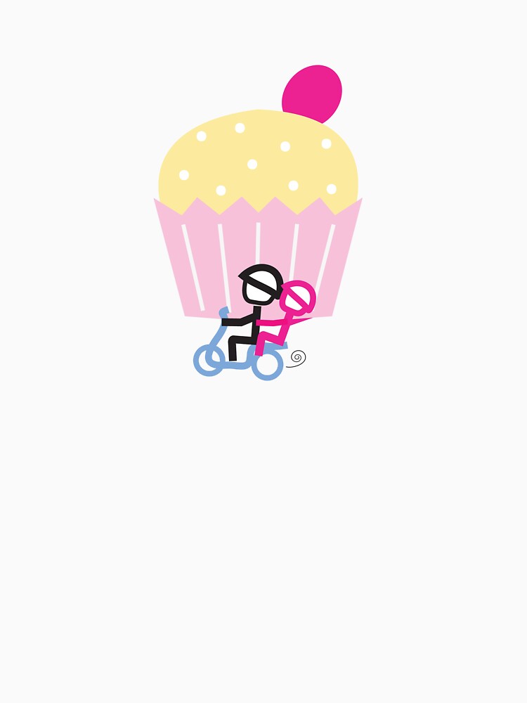 Scooter Boy series - runaway cupcake couple t-shirt by gosugimoto