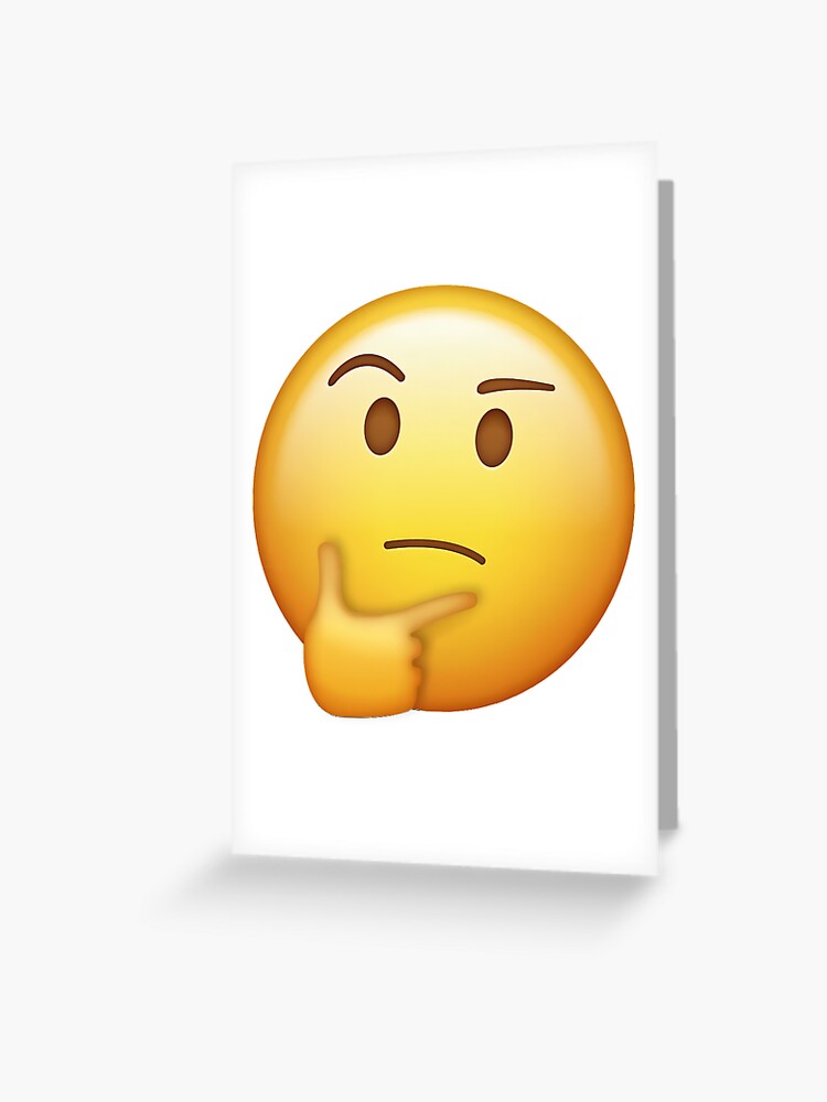 Thinking emoji meme (small) | Greeting Card