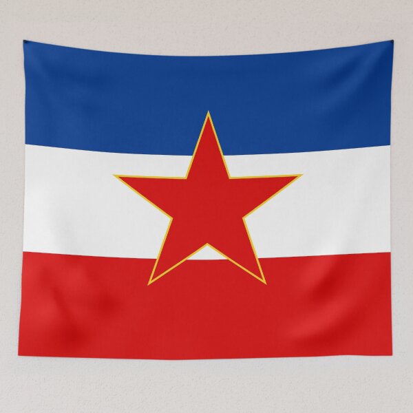 Item preview, Yugoslavia flag, born in yugoslavia designed and sold by Kinisis.