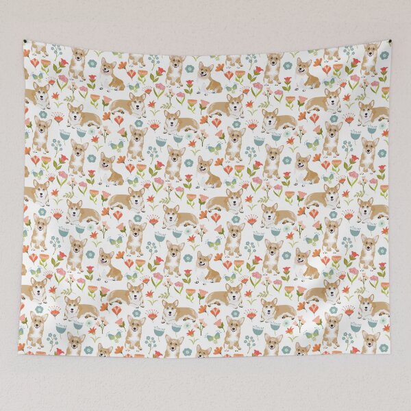 Item preview, Summer Corgi And Flower Meadow designed and sold by Corgiworld.