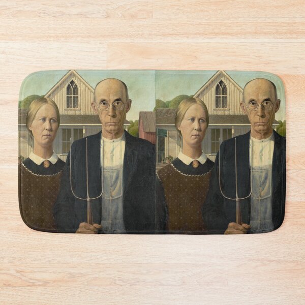 Item preview, American Gothic - Grant Wood - Painting designed and sold by stickersandtees.