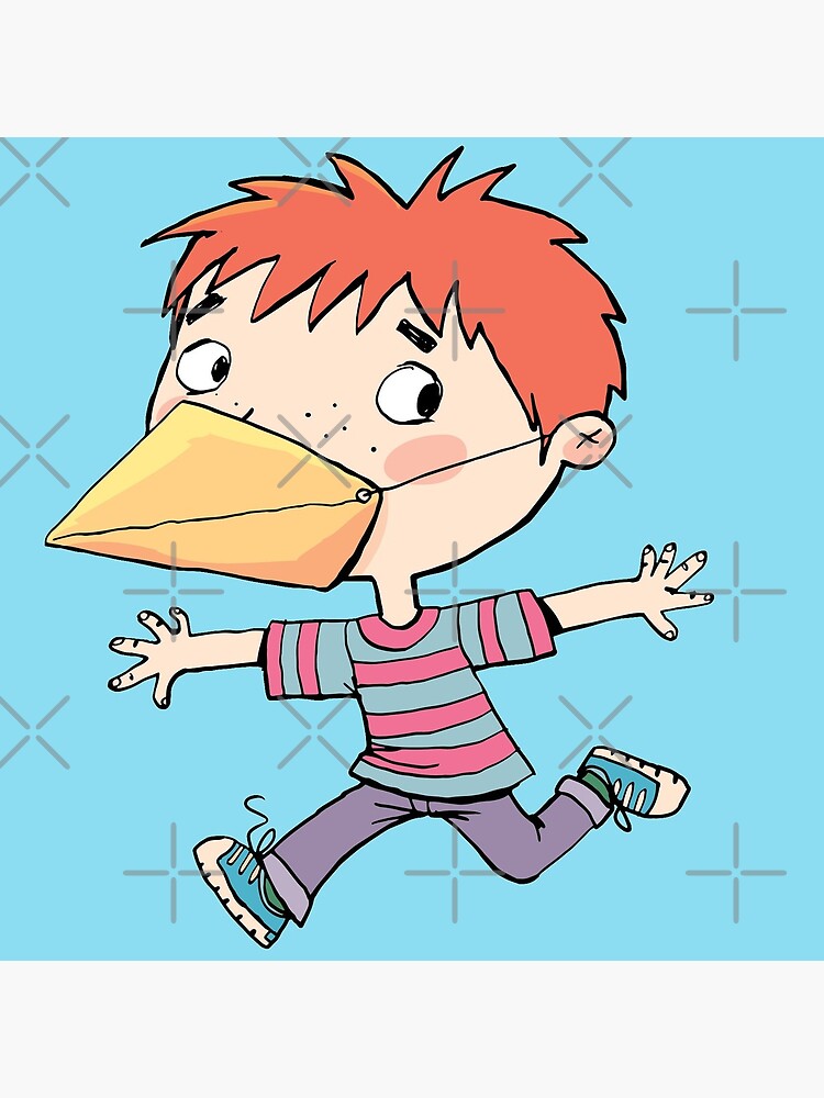 boy with a mask on his face that is a bird's beak by duxpavlic