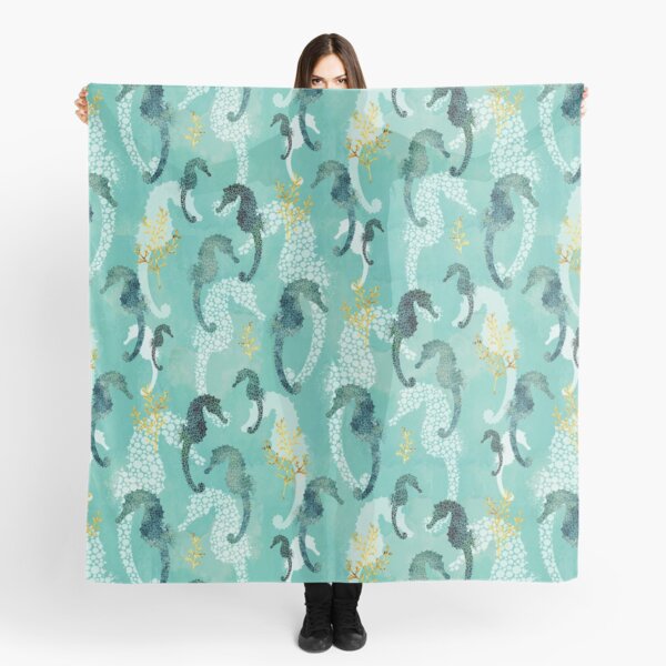 Aperçu de l'œuvre Points d'hippocampe sur turquoise créée et vendue par adenaJ.