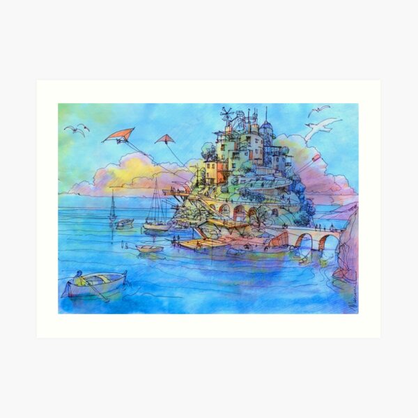 Paesaggio di fantasia Art Print