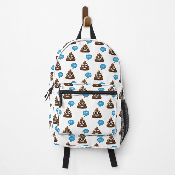 Item preview, poo emoji poop with speech bubble exclamation designed and sold by headpossum.