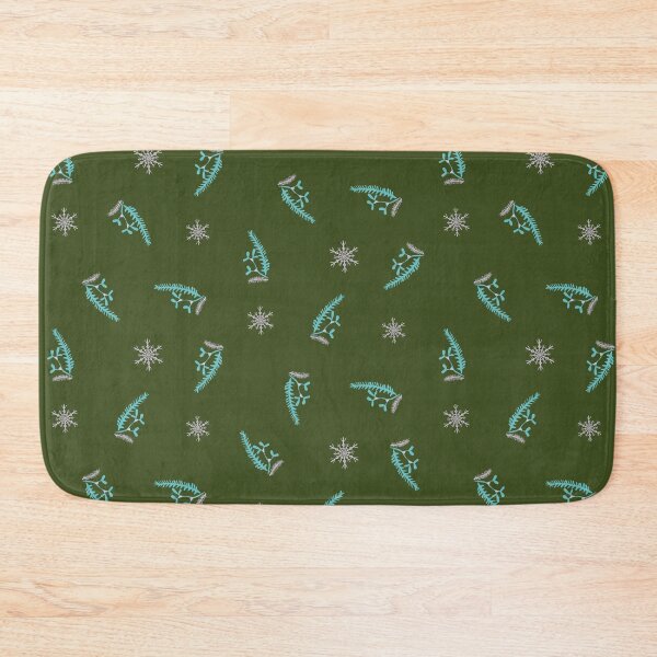 Item preview, spruce branches, mistletoe, and snowflakes pattern designed and sold by rysunki-malunki.