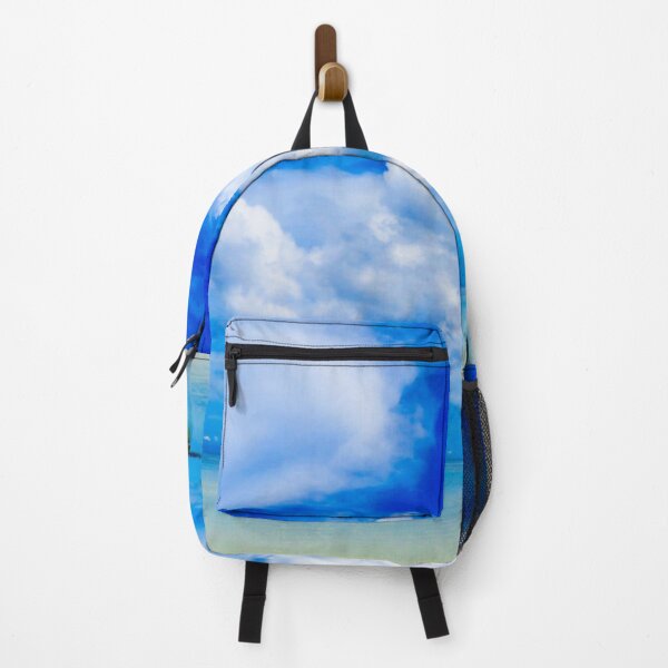 Item preview, White Island Beach with blue cloudy sky designed and sold by Gee Creatives.