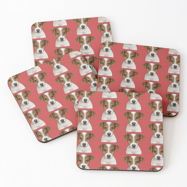 Item preview, Jack Russell Terrier Dog Portrait - Pattern - Red designed and sold by JadeMadeThis.