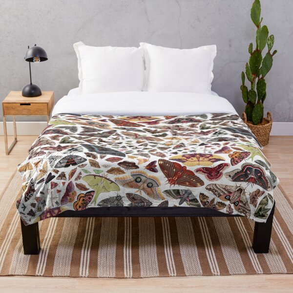 "Moths of North America Pattern" Throw Blanket for Sale by JadaFitch