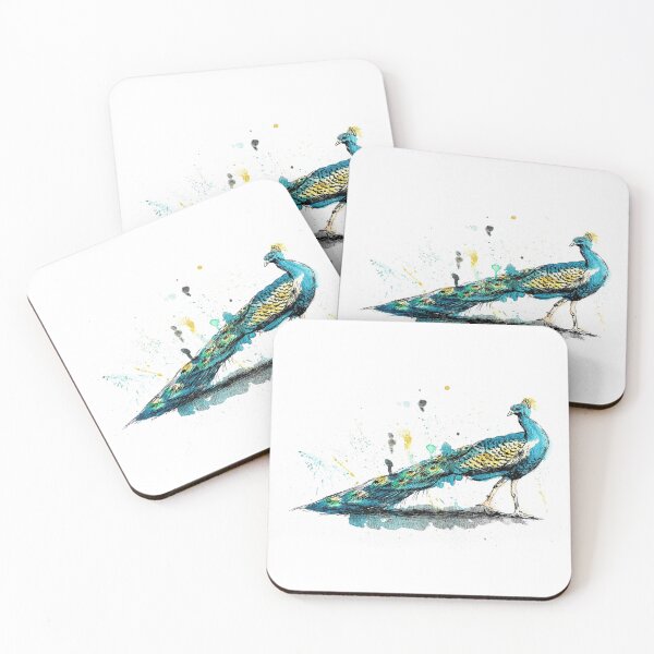Item preview, Colorful Peacock Illustration designed and sold by RachelsFineLine.