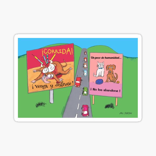 En la carretera de las vacaciones... y corridas de toros Sticker