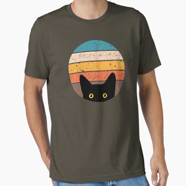 Item preview, Peeking Cat in Retro Circle designed and sold by beardsandcats.