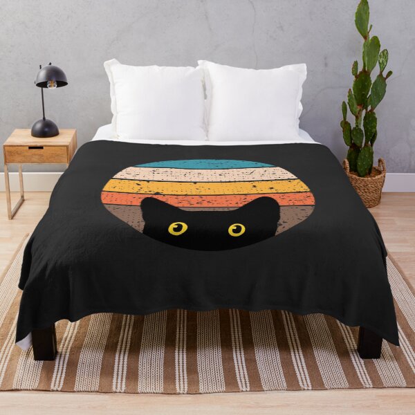 Item preview, Peeking Cat in Retro Circle designed and sold by beardsandcats.
