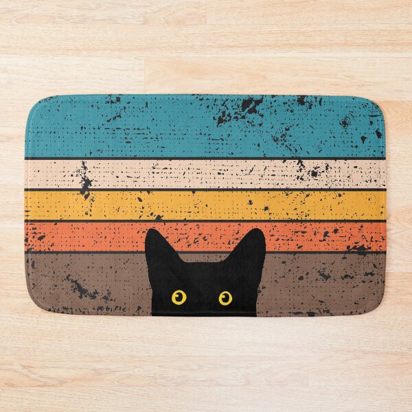 Item preview, Peeking Cat in Retro Circle designed and sold by beardsandcats.