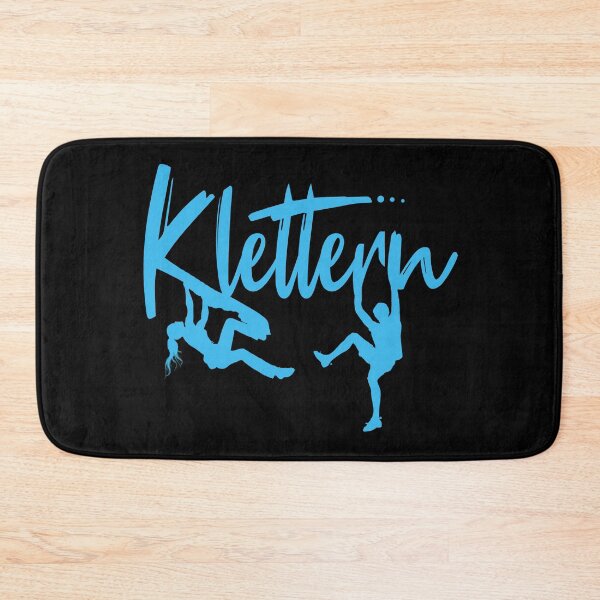 Item preview, Climbing lettering in turquoise with female climbers and climbers - climbing gifts designed and sold by MadandMean.