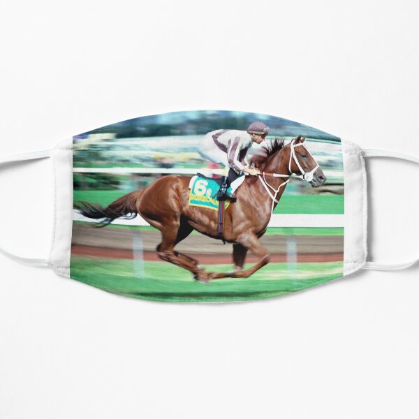 Horse racing action 9 Flat Mask