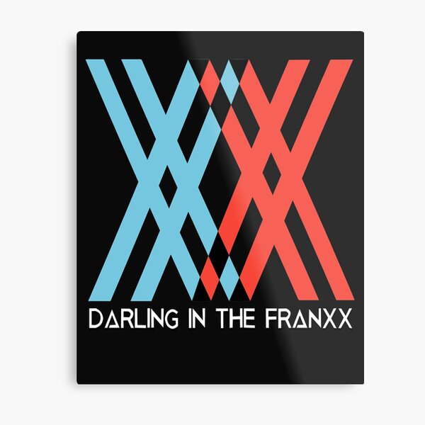 Romantic anime Darling in the Franxx wallpaper, poster design Metal Print