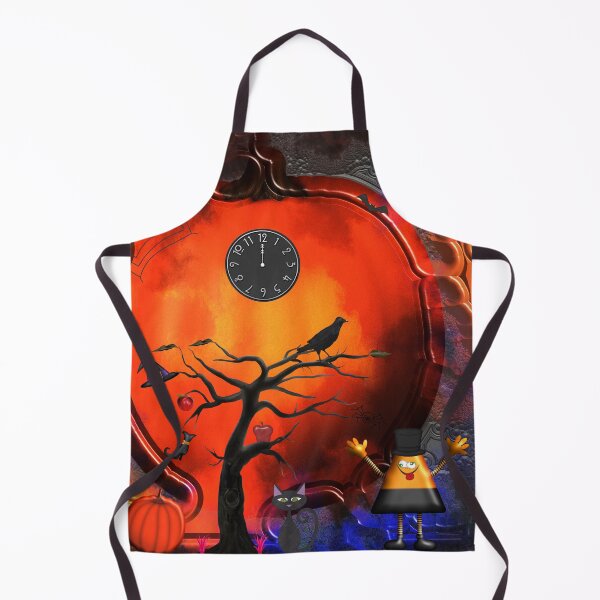Midnight Halloween Pumpkin Party Apron
